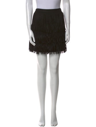 Alice + Olivia Goat Leather Mini Skirt