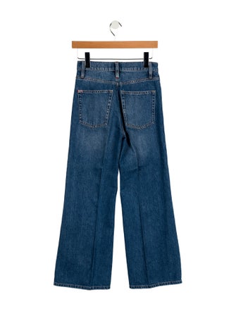 Alice + Olivia Mid-Rise Wide Leg Jeans