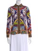 Alice + Olivia Silk Printed Button-Up Top