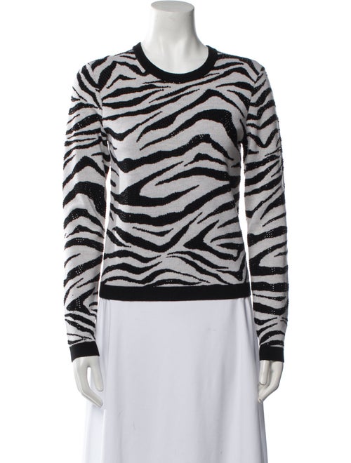 Alice + Olivia Wool Animal Print Sweatshirt