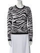 Alice + Olivia Wool Animal Print Sweatshirt