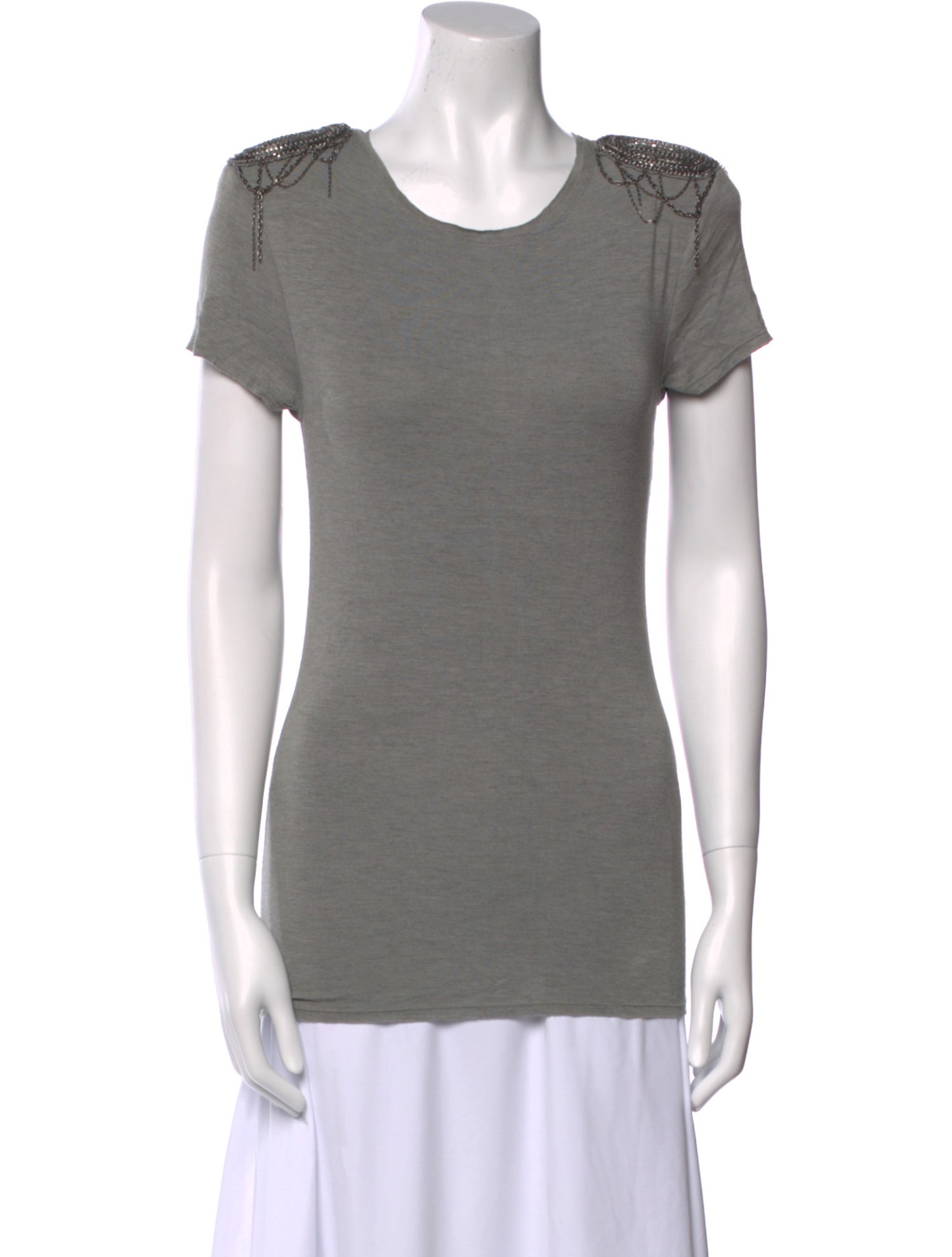 Alice + Olivia Scoop Neck Short Sleeve T-Shirt