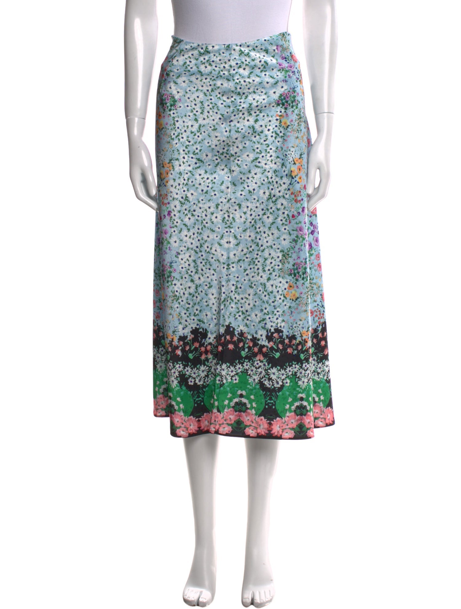 Alice + Olivia Floral Print Midi Length Skirt