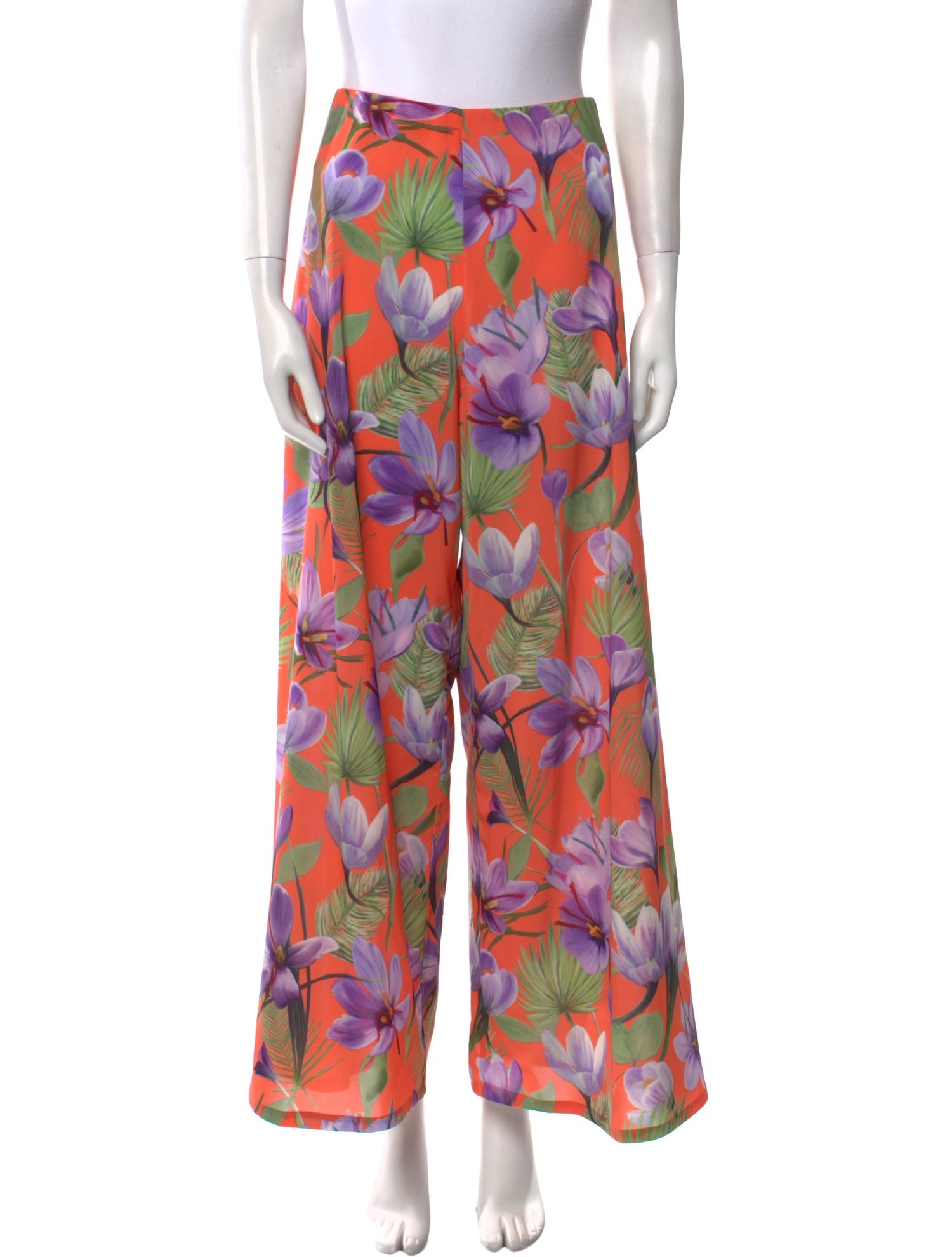 Alice + Olivia Floral Print Wide Leg Pants