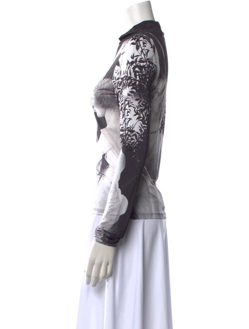 Alice + Olivia Printed Mock Neck Top