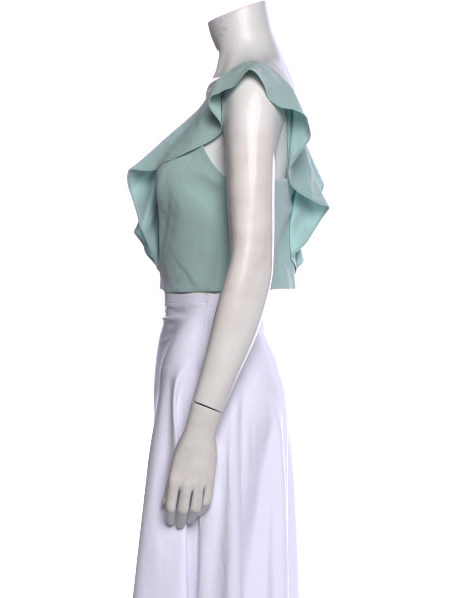 Alice + Olivia V-Neck Short Sleeve Crop Top