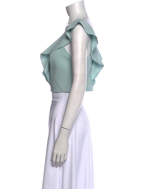 Alice + Olivia V-Neck Short Sleeve Crop Top