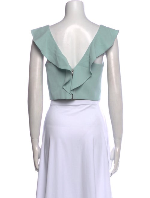 Alice + Olivia V-Neck Short Sleeve Crop Top