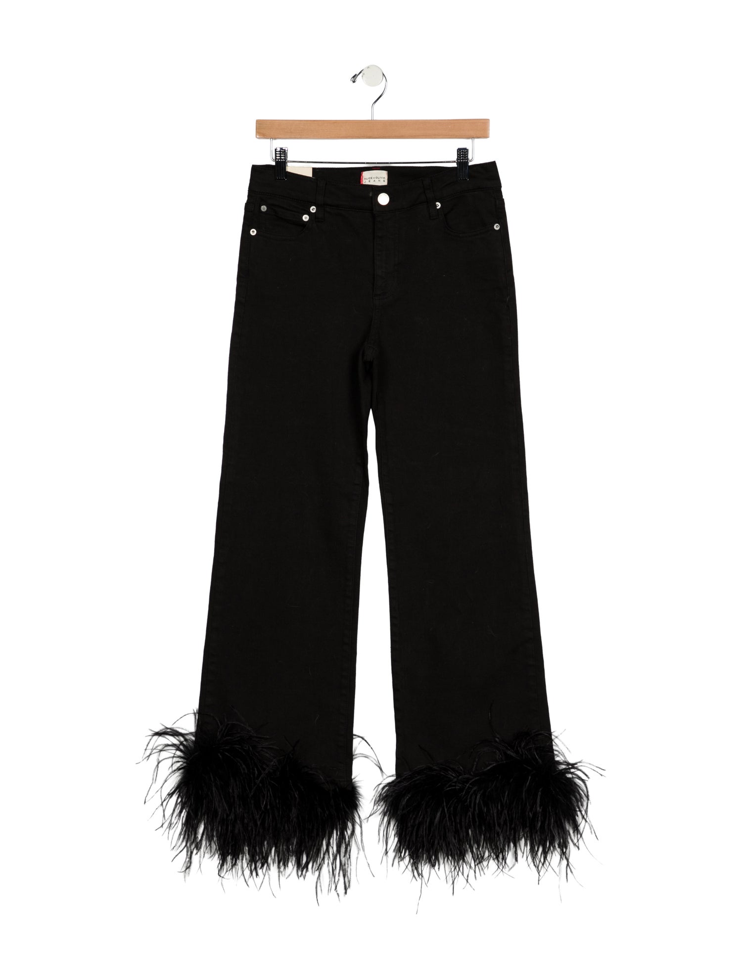 Alice + Olivia Mid-Rise Wide Leg Jeans
