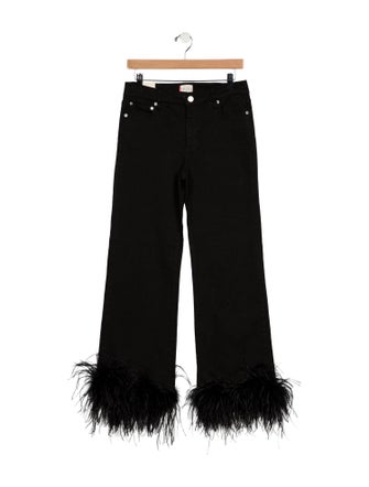 Alice + Olivia Mid-Rise Wide Leg Jeans