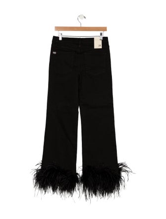 Alice + Olivia Mid-Rise Wide Leg Jeans