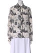 Alice + Olivia Silk Printed Button-Up Top