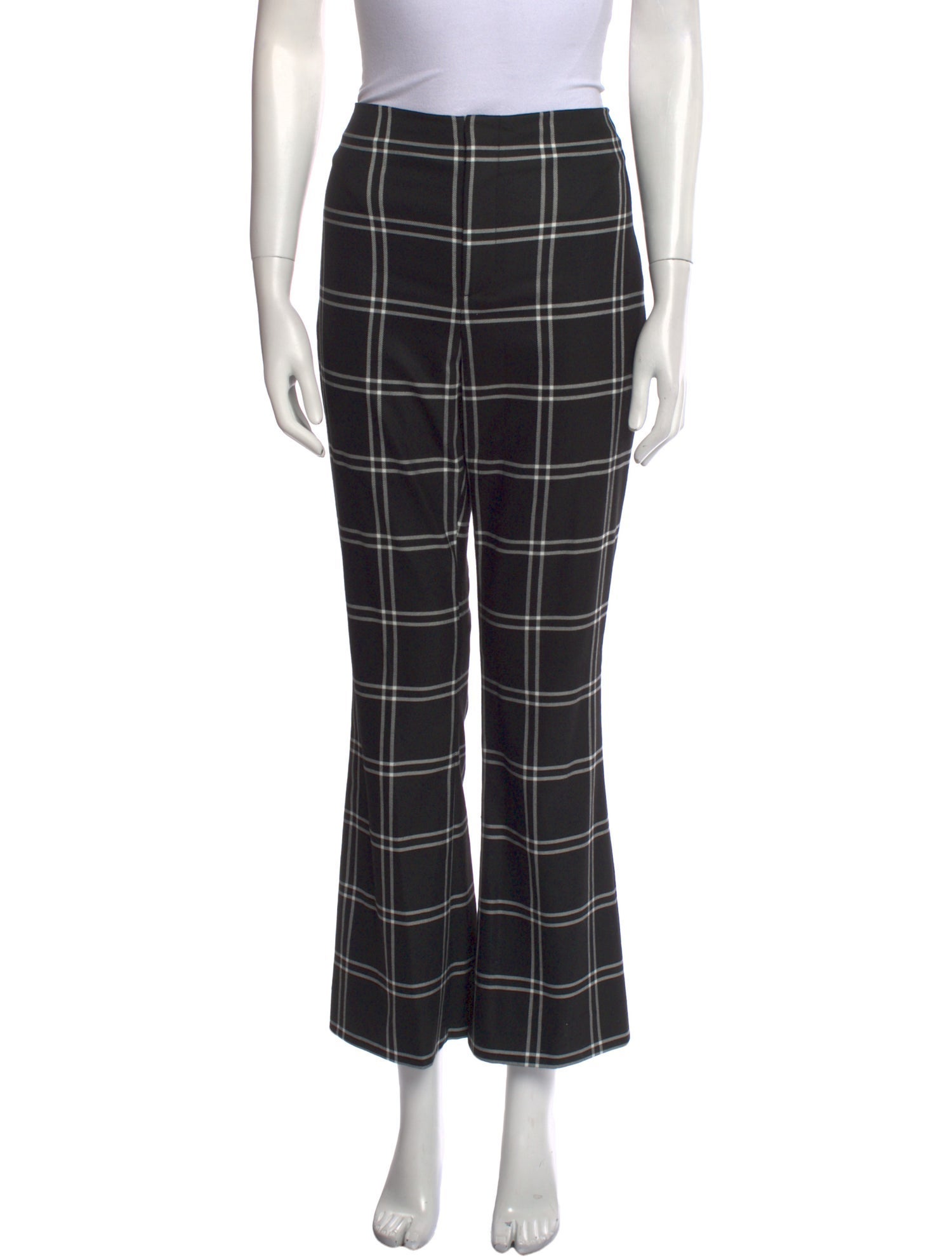 Alice + Olivia Plaid Print Wide Leg Pants