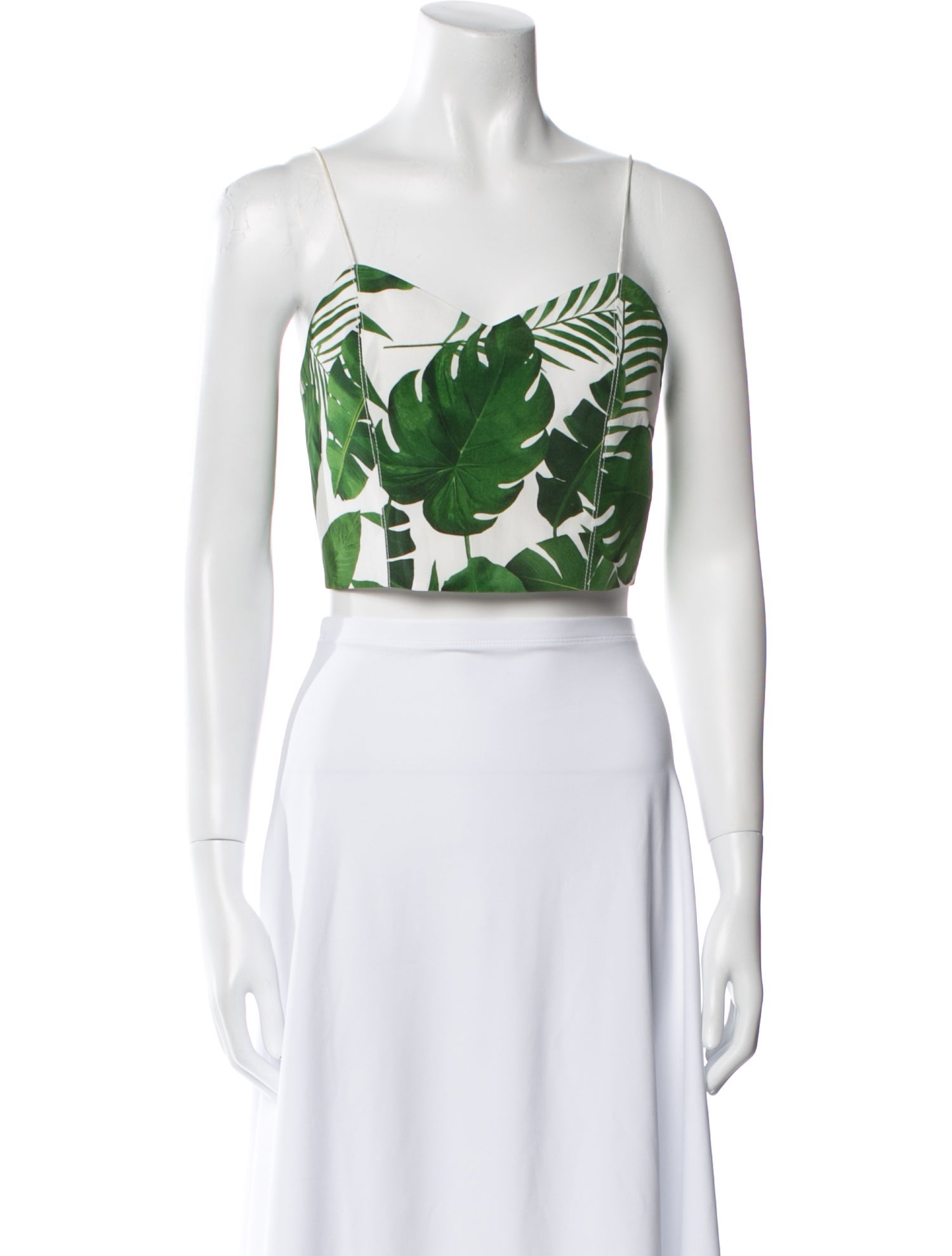 Alice + Olivia Silk Printed Crop Top