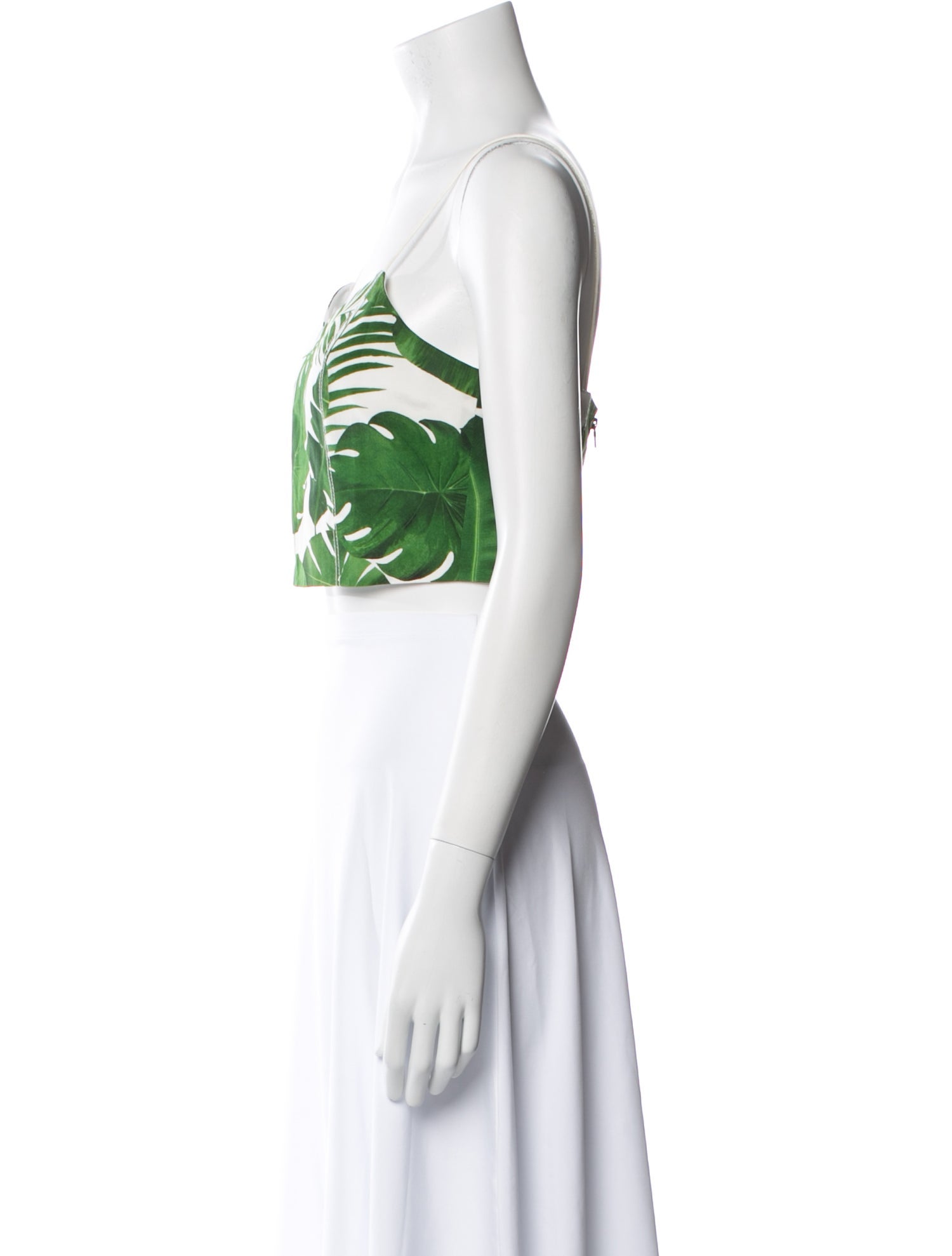 Alice + Olivia Silk Printed Crop Top