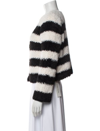 Alice + Olivia Striped Faux Fur Jacket