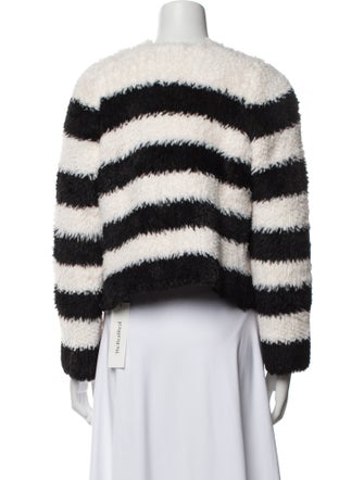 Alice + Olivia Striped Faux Fur Jacket