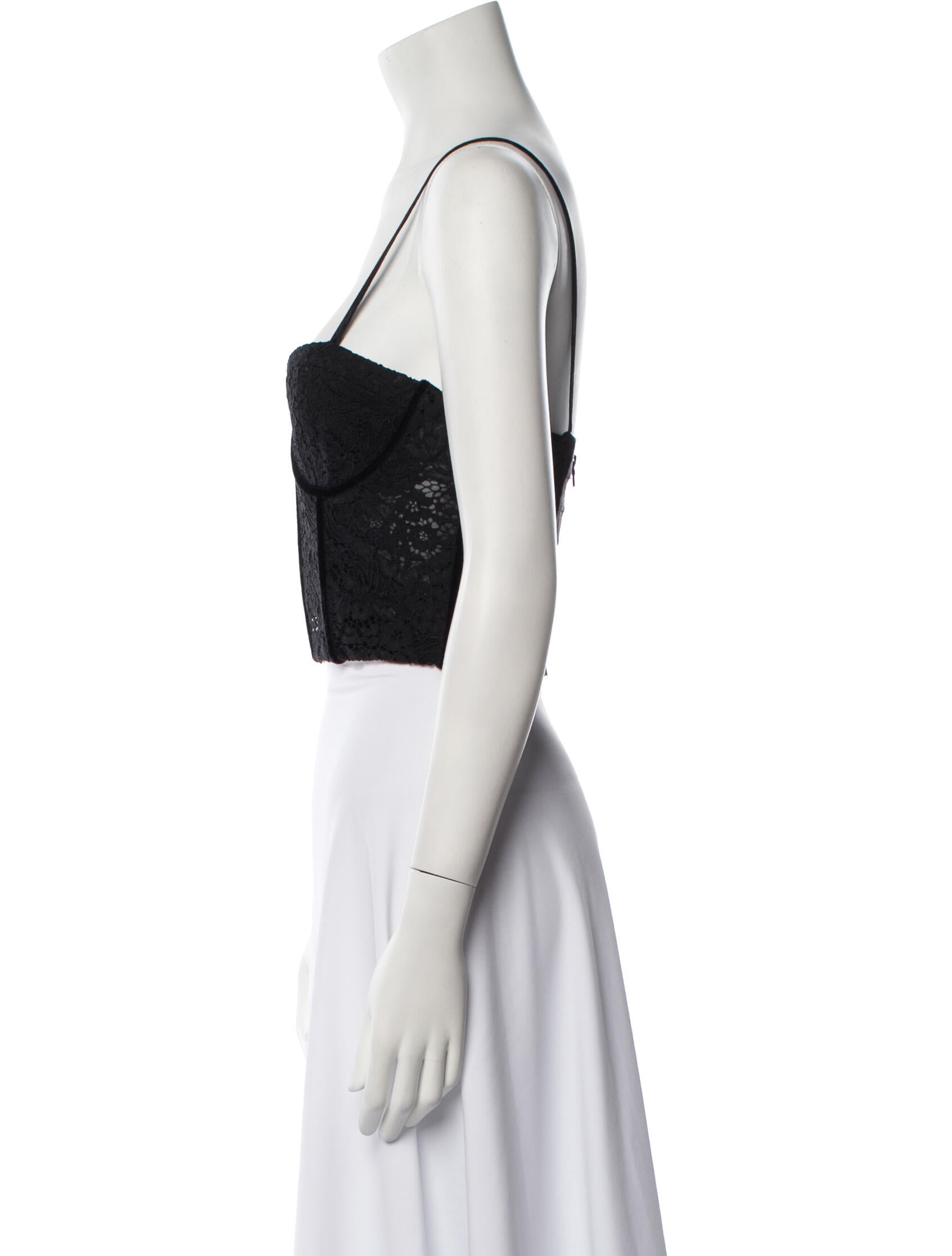 Alice + Olivia Square Neckline Sleeveless Crop Top