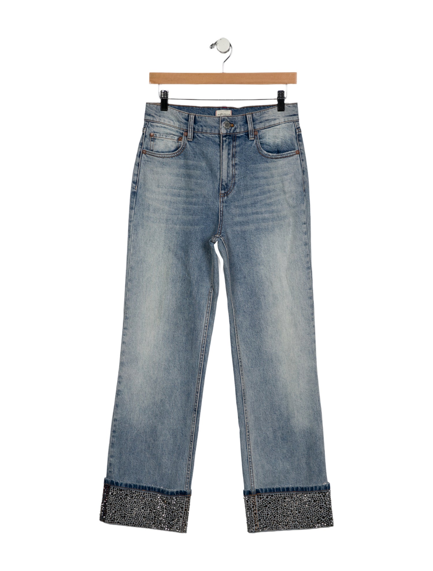 Alice + Olivia High-Rise Wide Leg Jeans