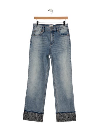 Alice + Olivia High-Rise Wide Leg Jeans