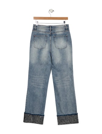 Alice + Olivia High-Rise Wide Leg Jeans