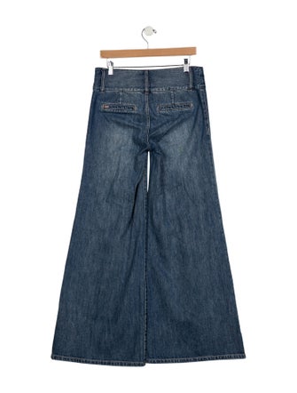 Alice + Olivia Mid-Rise Wide Leg Jeans