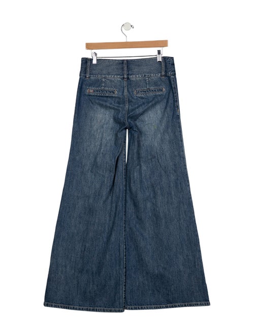 Alice + Olivia Mid-Rise Wide Leg Jeans