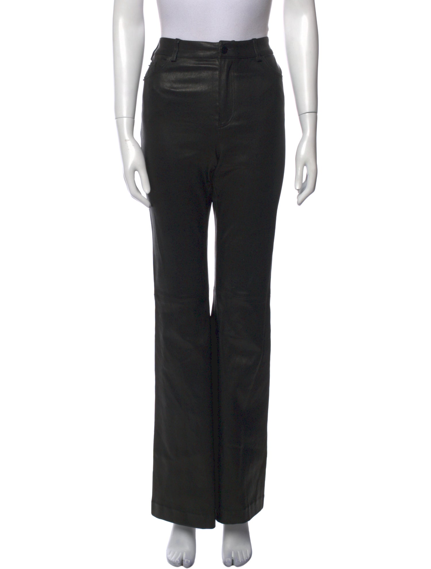 Alice + Olivia Lambskin Wide Leg Pants