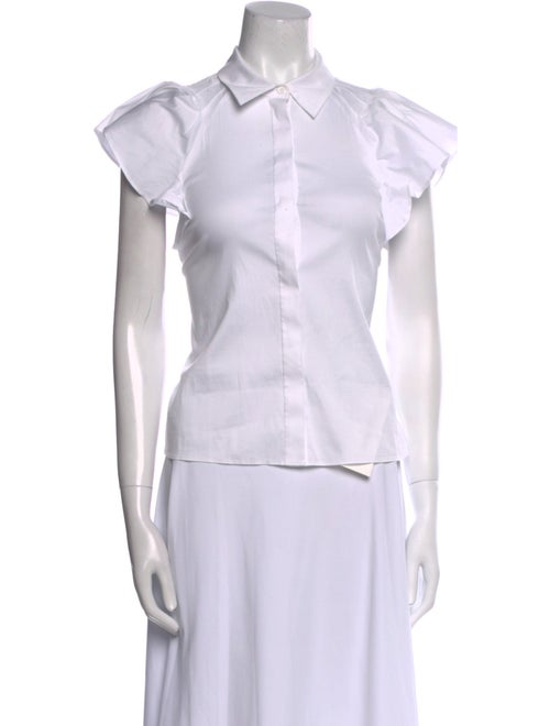 Alice + Olivia Short Sleeve Button-Up Top