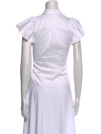 Alice + Olivia Short Sleeve Button-Up Top