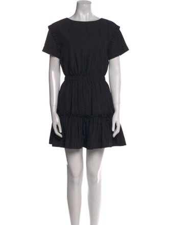 Alice + Olivia Bateau Neckline Mini Dress