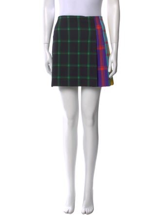 Alice + Olivia Plaid Print Mini Skirt