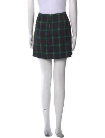 Alice + Olivia Plaid Print Mini Skirt