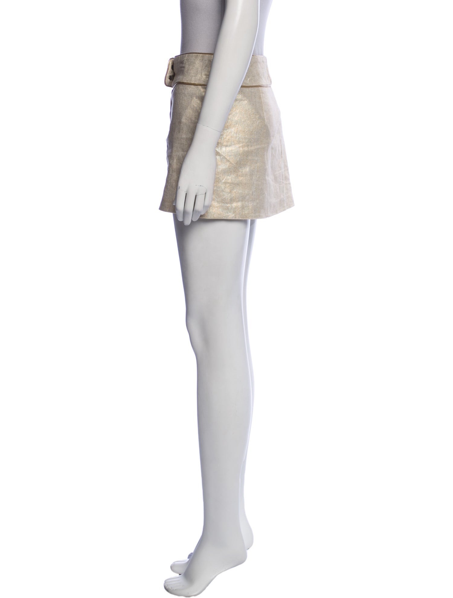 Alice + Olivia Linen Mini Skirt