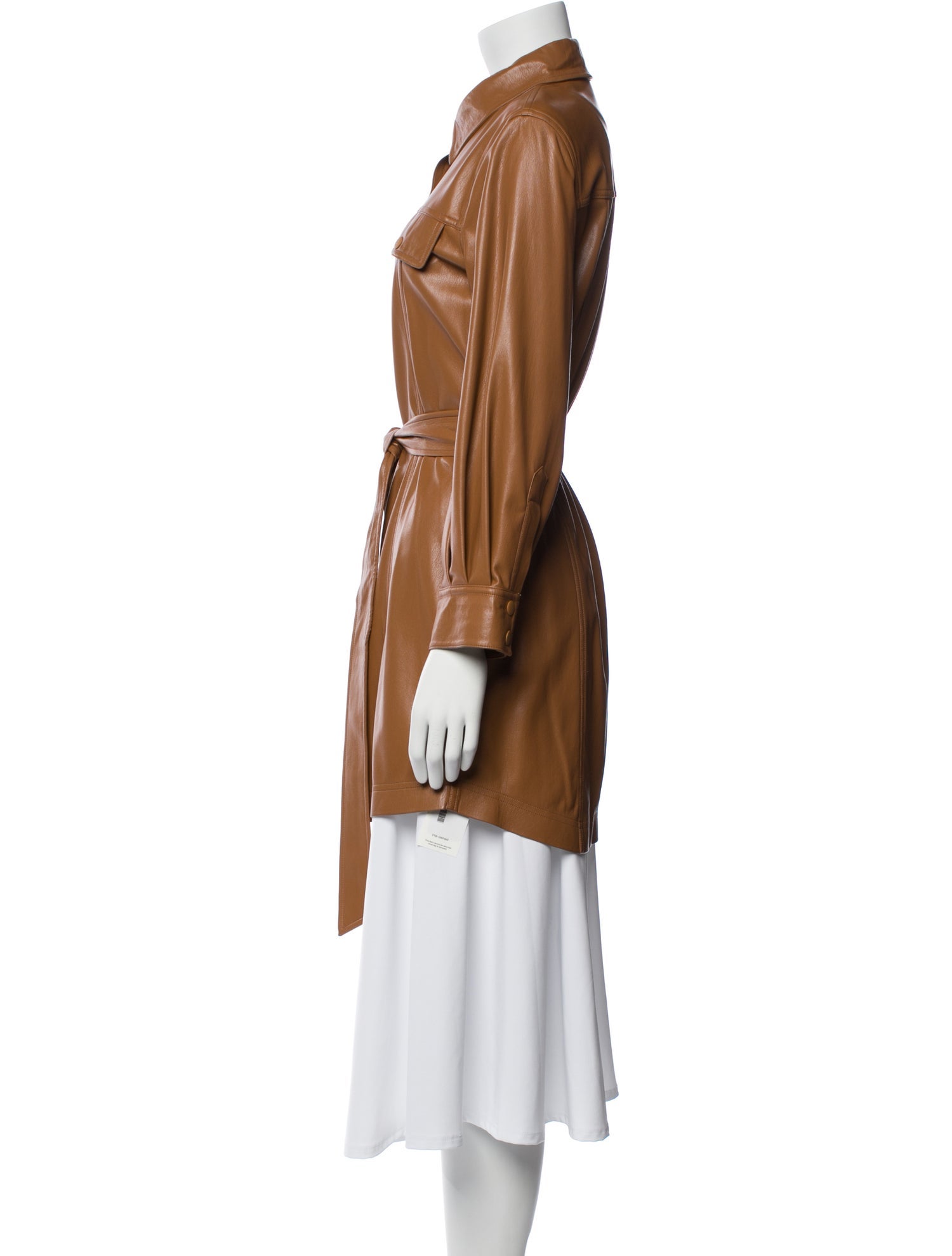 Alice + Olivia Faux Leather Trench Coat