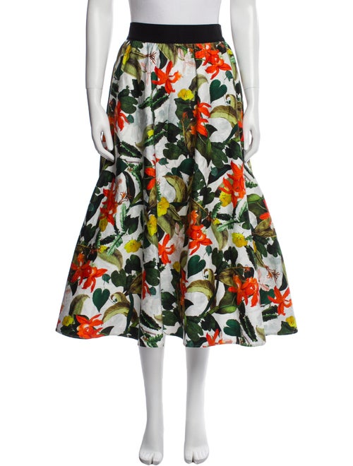 Alice + Olivia Floral Print Midi Length Skirt