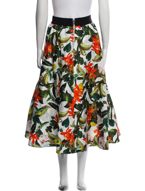 Alice + Olivia Floral Print Midi Length Skirt