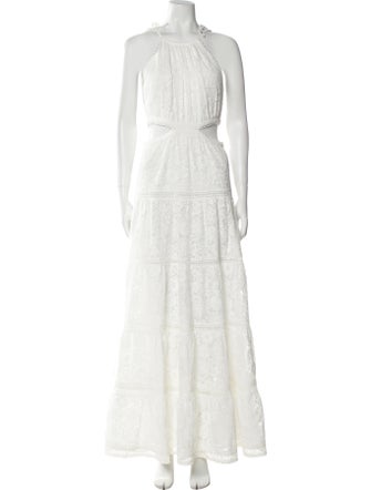 Alice + Olivia Halterneck Long Dress