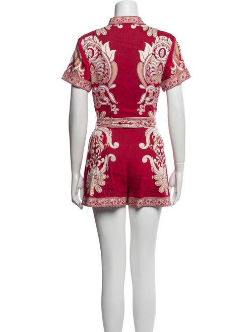 Alice + Olivia Paisley Print Mock Neck Romper