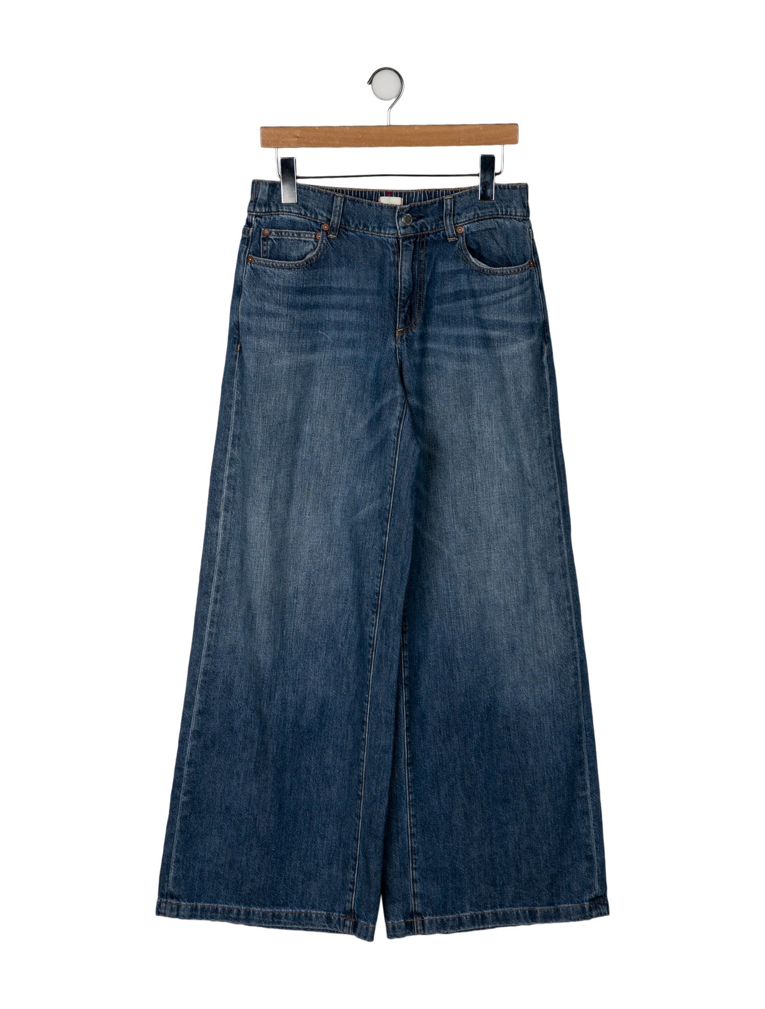 Alice + Olivia Mid-Rise Wide Leg Jeans
