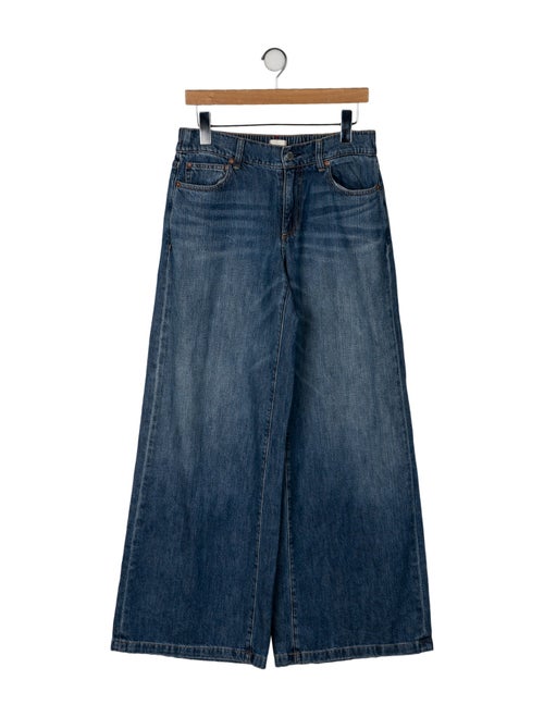 Alice + Olivia Mid-Rise Wide Leg Jeans