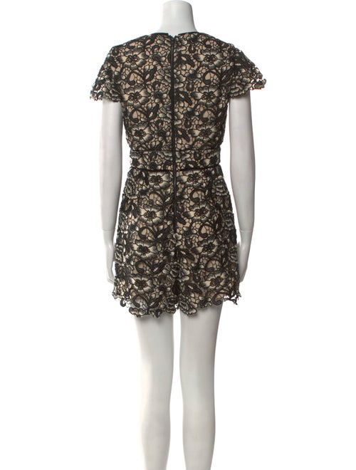 Alice + Olivia Floral Print V-Neck Romper