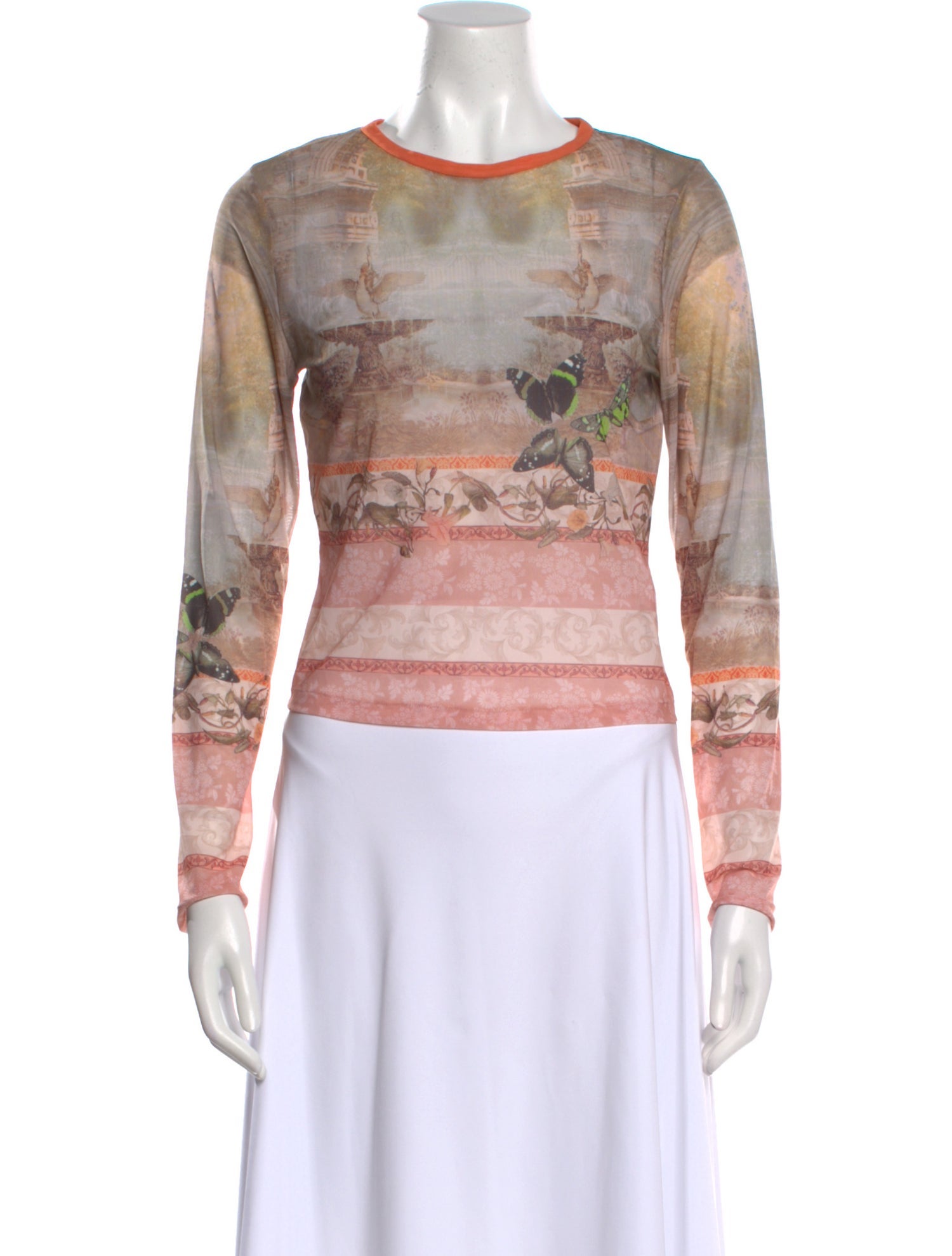 Alice + Olivia Printed Crew Neck Sweatshirt