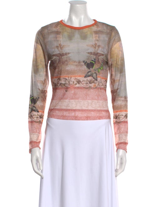 Alice + Olivia Printed Crew Neck Sweatshirt