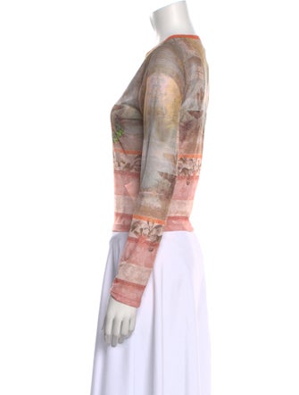 Alice + Olivia Printed Crew Neck Sweatshirt