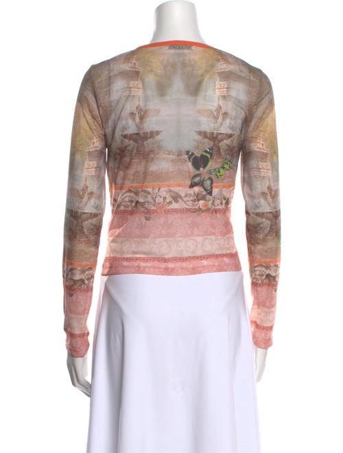 Alice + Olivia Printed Crew Neck Sweatshirt