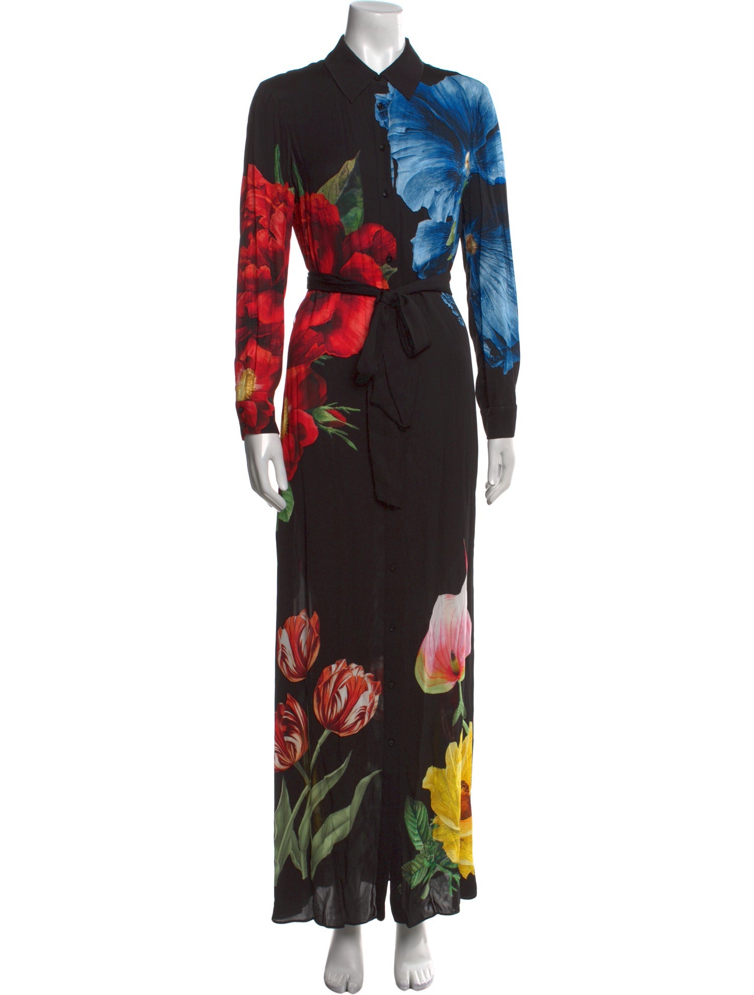Alice + Olivia Floral Print Long Dress