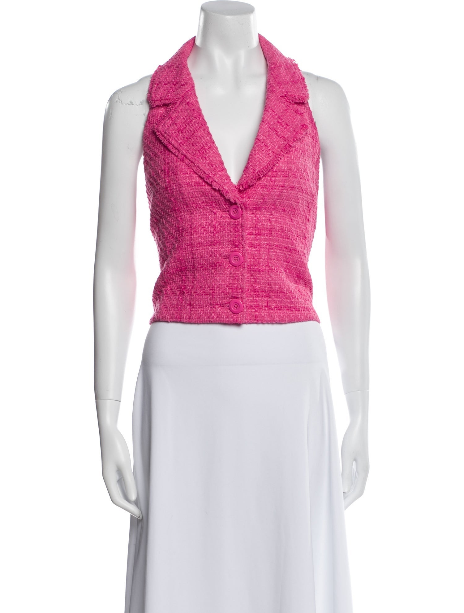 Alice + Olivia V-Neck Sleeveless Crop Top