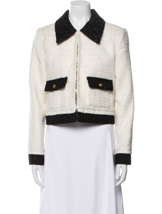Alice + Olivia Tweed Pattern Blazer
