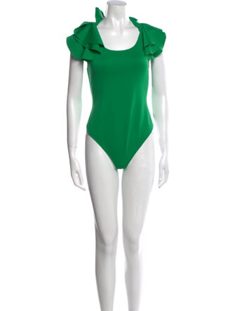 Alice + Olivia Cowl Neck Short Sleeve Bodysuit